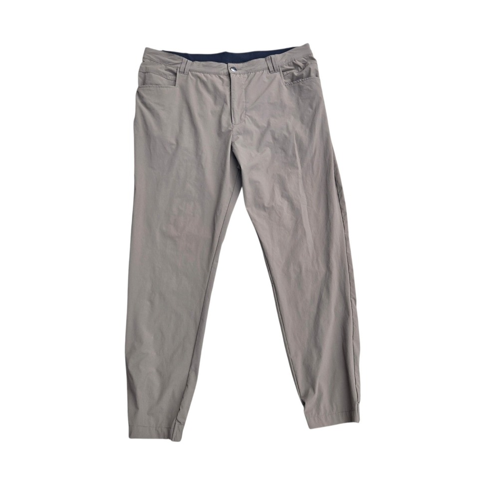 Bylt Mens Pants Sz 38 Ace Jogger Brown Stretch Performance Nylon Spandex